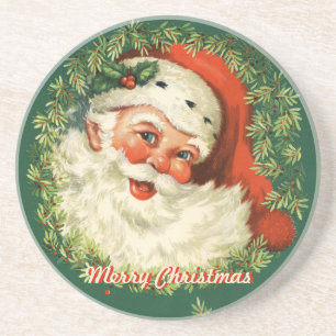 Retro Santa Sandstone Coaster