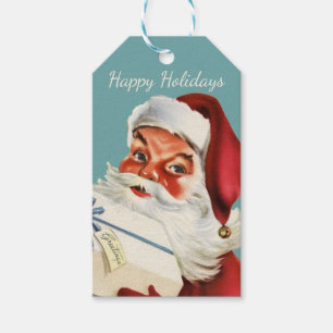 Retro Santa vintage classic Christmas Gift Tags