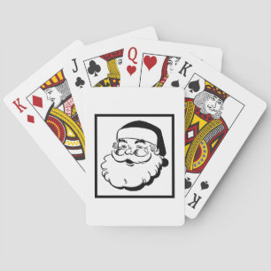 Retro Santa White Poker Cards