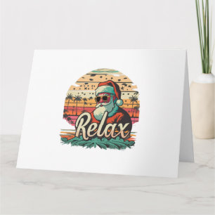 Retro Santa with a title Relax Card