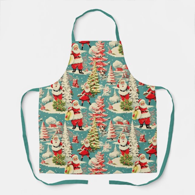 Retro Santa Wonderland 2 Apron (Front)