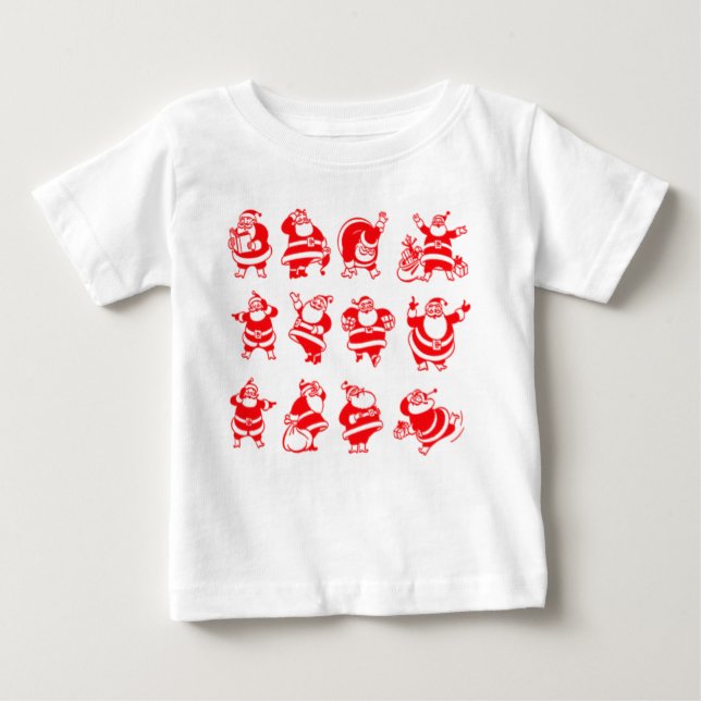 Retro Santas Baby T-Shirt (Front)