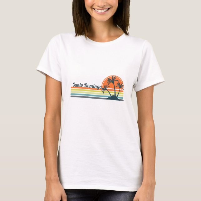 Retro Santo Domingo Sunset T-Shirt (Front)