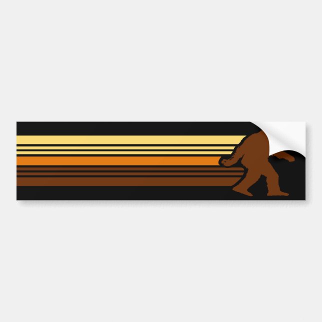 Retro Sasquatch Bumper Sticker (Front)