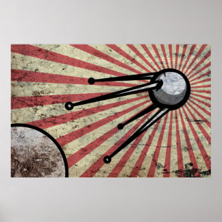 Retro satellite poster