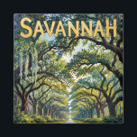 Retro Savannah Georgia Van Gogh Oak Avenue Travel Magnet<br><div class="desc">A luminous impressionist oil painting inspired by Vincent van Gogh captures the timeless beauty of Savannah, Georgia. This retro vintage travel artwork depicts a serene oak tree avenue draped in Spanish moss, glowing beneath a dreamy, starry night sky. The brushwork swirls with expressive color and light, echoing the poetic motion...</div>