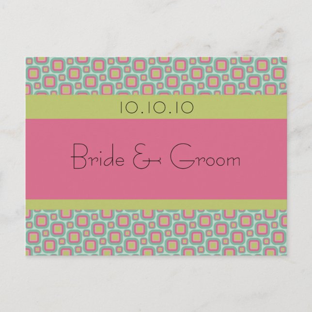 Retro Save the Date Announcement Postcard (Front)