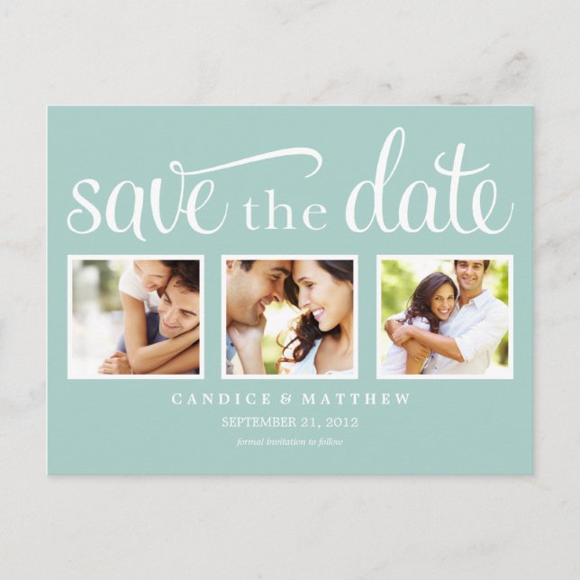 RETRO | SAVE THE DATE ANNOUNCEMENT POSTCARD (Front)