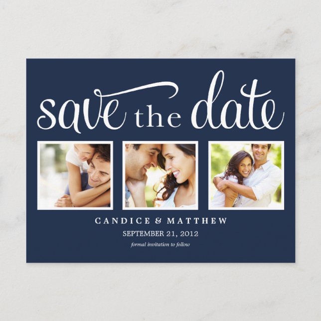 RETRO | SAVE THE DATE ANNOUNCEMENT POSTCARD (Front)