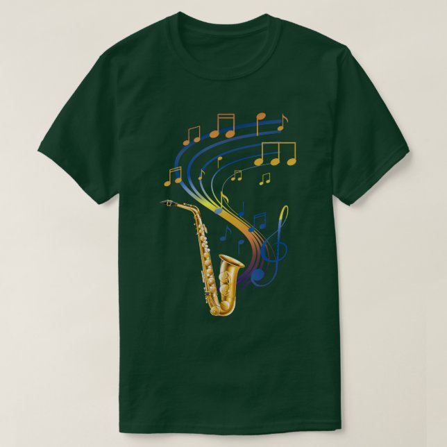 Retro Saxophone Jazz Music Saxophonist, Saxophone  T-Shirt (Design Front)