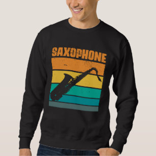 Retro Saxophone Vintage Musical Instrument Saxopho Sweatshirt