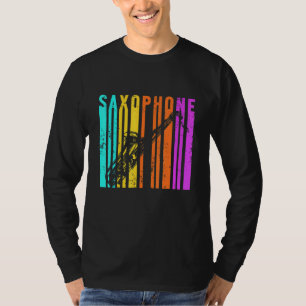 Retro Saxophone Vintage Saxophonist Jazz Band Musi T-Shirt