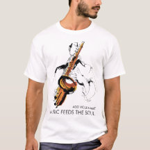 Retro Saxophonist Custom Name