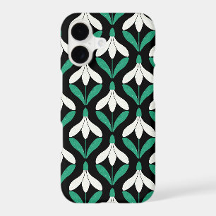 Retro Scandi Mid Century Modern Snowdrop pattern iPhone 17 Case