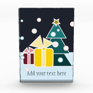Retro Scandinavian Christmas Tree Gifts Art