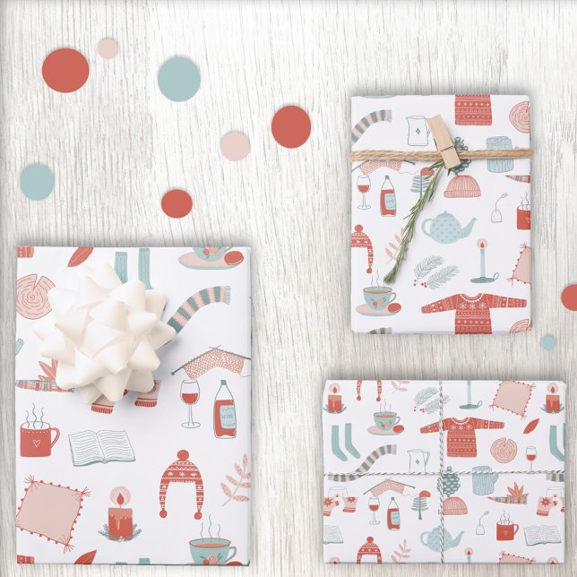 Retro Scandinavian Christmas Wrapping Paper Sheets (Creator Uploaded)