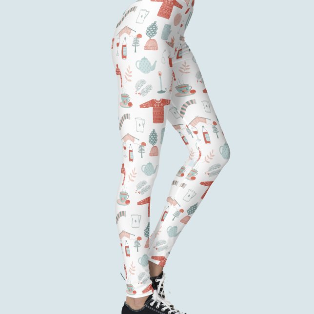 Retro Scandinavian Hygge Leggings (Hygge cosy Scandinavian leggings)