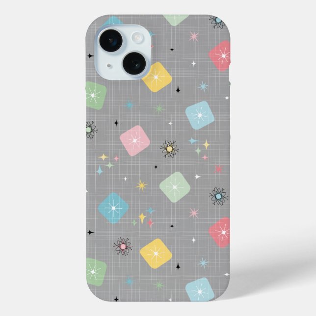 Retro Scattered Atomic Star Explosions Pattern Case-Mate iPhone Case (Back)