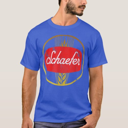 Retro Schaefer Beer 1842 Mens Vintage  T_Shirt
