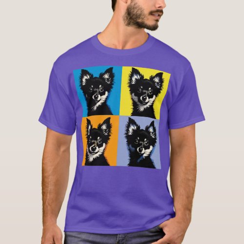 Retro Schipperke Art Cute Puppy T_Shirt