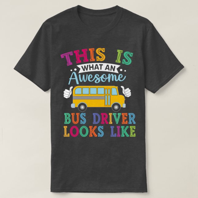 Retro School Bus Driver Graphic Gift School Bus De T-Shirt (Design Front)