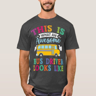 Retro School Bus Driver Graphic Gift School Bus De T-Shirt