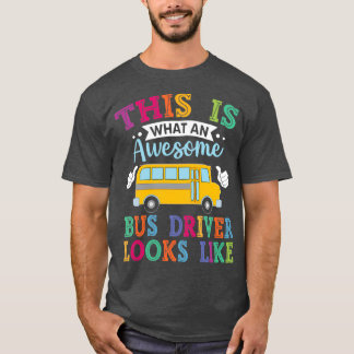 Retro School Bus Driver Graphic Gift School Bus De T-Shirt