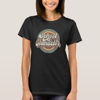Retro School Counselor Back To School Teacher Squa T-Shirt