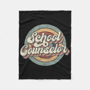 Retro School Counselor Ck To School Teacher Squad Fleece Blanket