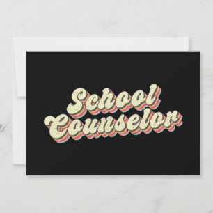  Retro School Counselor Counseling Teacher Invitation