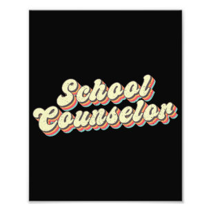  Retro School Counselor Counseling Teacher Photo Print