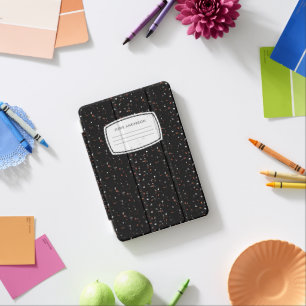 Retro School Notebook Terrazzo Monogram iPad Mini Cover