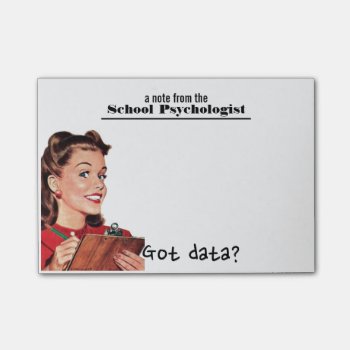 Retro School Psychologist's Sticky Notes by schoolpsychdesigns at Zazzle