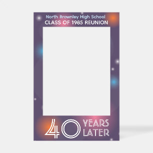 Retro School Reunion Photo Booth Selfie Frame