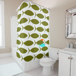 Retro School Shower Curtain