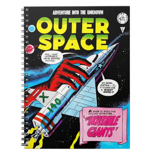 Retro Sci_Fi Adventure Outer Space Comics Cover Notebook