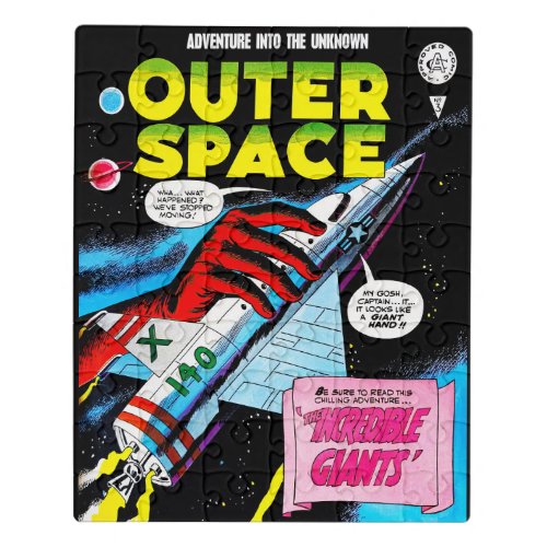 Retro Sci_Fi Adventure Outer Space Comics Cover Po Jigsaw Puzzle