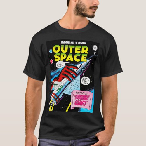 Retro Sci_Fi Adventure Outer Space Comics Cover T_Shirt