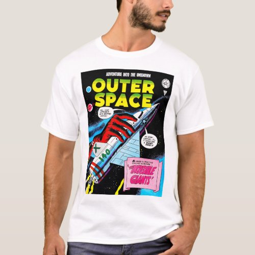 Retro Sci_Fi Adventure Outer Space Comics Cover T_Shirt