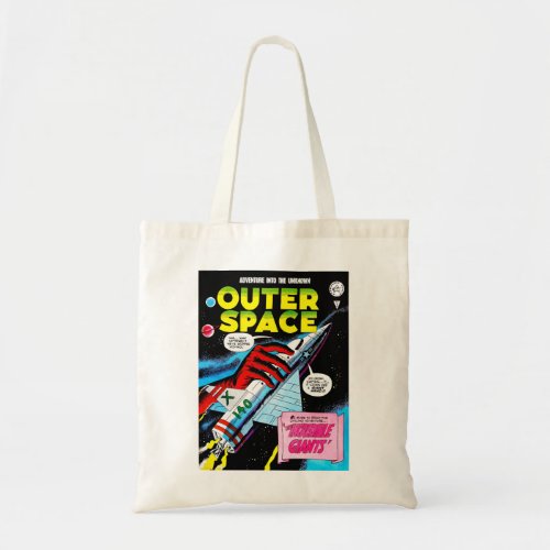 Retro Sci_Fi Adventure Outer Space Comics Cover T_ Tote Bag