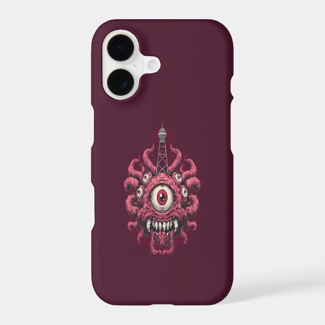 Retro Sci-Fi Eyeball Monster Phone Case (Back)