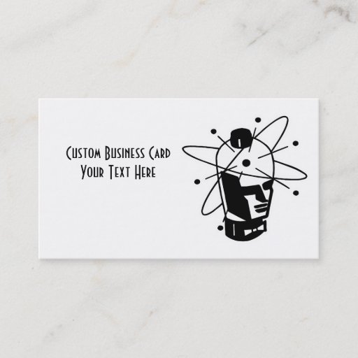 Customizable Retro Sci-Fi Robot Head - Black & White Business Cards