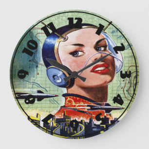 Retro Science Fiction Clock