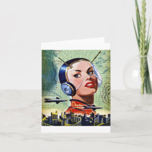 Retro Science Fiction Note Cards