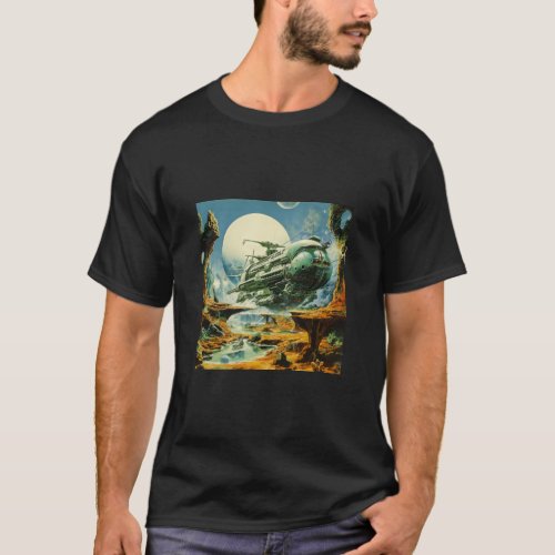 Retro Science Fiction Scene  T_Shirt