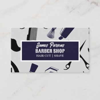 Retro Scissors Comb Salon Hair Stylist Barber Shop Business Card by businesscardsdepot at Zazzle