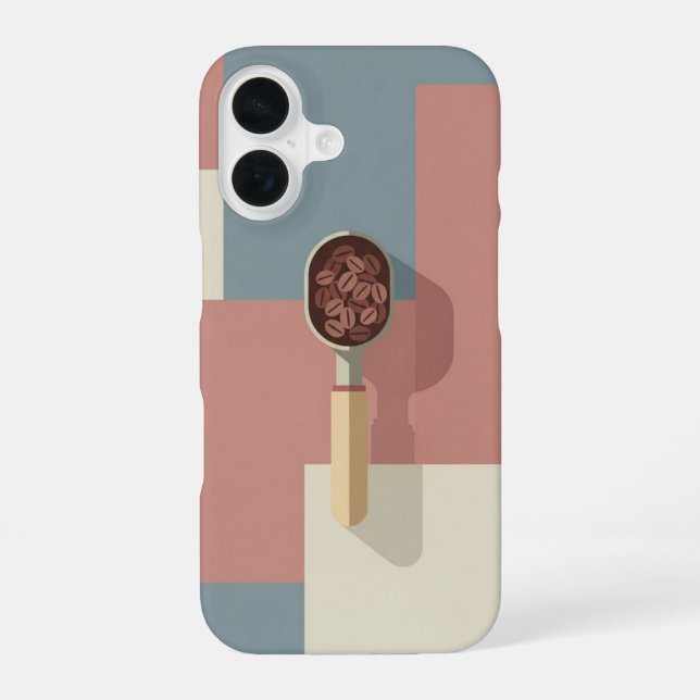 Retro Scoop and Coffee Beans iPhone Case (Back)