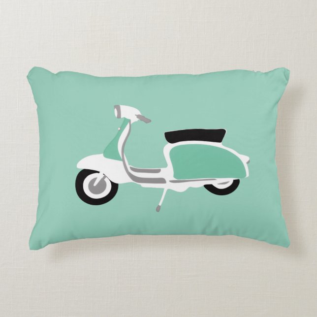 Retro Scooter  Accent Pillow (Front)