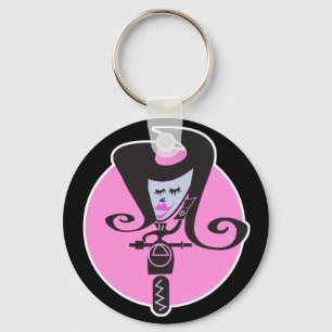 retro scooter biker chic keychain