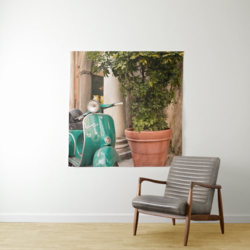 Retro Scooter in Amalfi 1 travel wall art  Tapestry